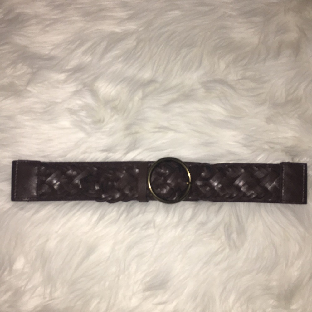 Faux leather belt w/ elastic combination size M/L